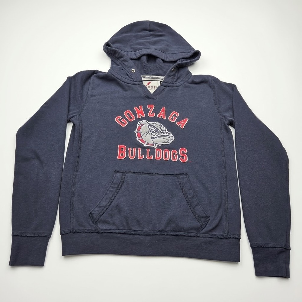 Gonzaga Bulldogs Hoodie Mens L Navy League Collegiate Wear Embroidered Pullover